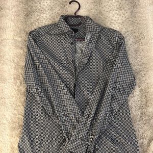 Prada L/S printed shirt. Size 39 with a 15.5” neck